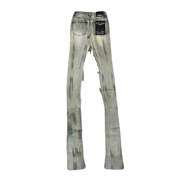 Si Tu Veux Brandon Jean’s Matte Gold Size 42 New - Picture 3 of 5